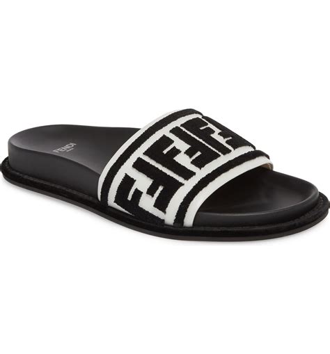 fun fendi logo slide sandal